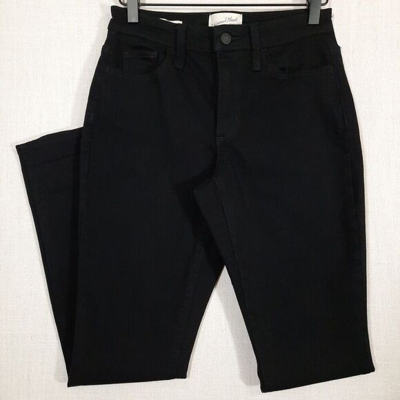 Universal Thread Denim - Universal Thread High Rise Skinny Jeans Size 2 / 26R Dark Black Stretch Denim